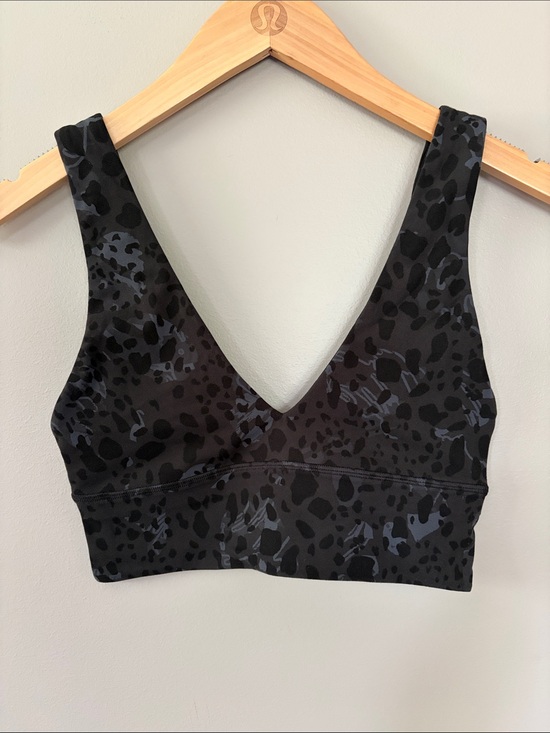 lululemon athletica Other - Lululemon Align V-Neck Bra Size 4 Cheetah Camo Deep Coal Multi Black Gray